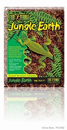 Exo Terra Jungle Earth Natural Tropical Terrarium Reptile Substrate - 4 Quarts