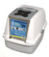 Catit Airsift Large Hooded Cat Litter Pan with Airsift Filter Pad - Gray and White - L:22.3 X W:18.3 X H:15.3 In