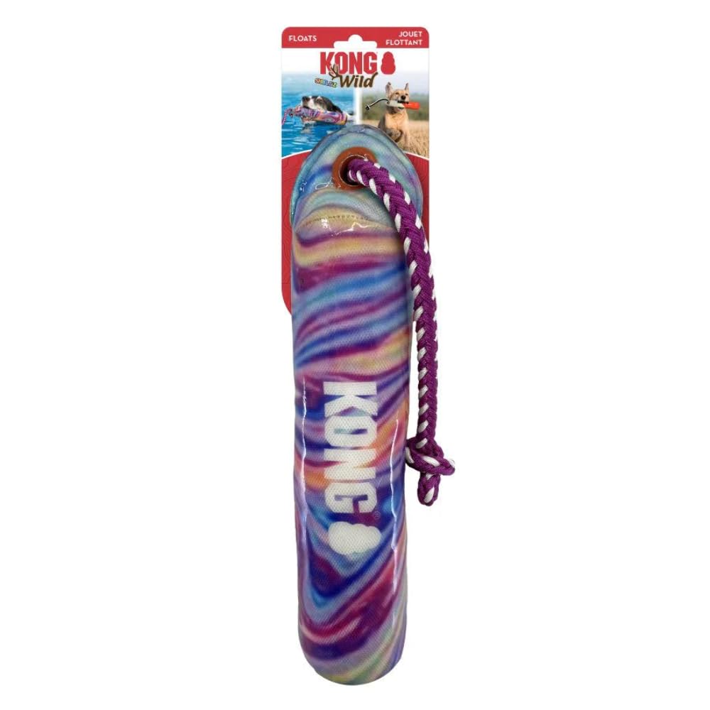 Kong Wild Shieldz Dummy Swirl Durable Fetch Floating Dog Toy - Small/Medium  