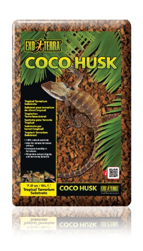 Exo Terra Coco Husk Loose Tropical Terrarium Reptile Substrate - 8 Quarts