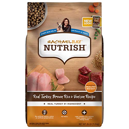 Rachael Ray Nutrish Turkey Brown Rice and Venison Premium Dry Dog Food - 26 Lbs  