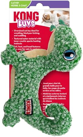 Kong CAT Luvs Lizard Crinkle and Plush Catnip Cat Toy Default Title