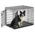 Midwest Lifestages Metal Folding Double Door Dog Crate with Divider - 36" X 24" X 27" Inches  
