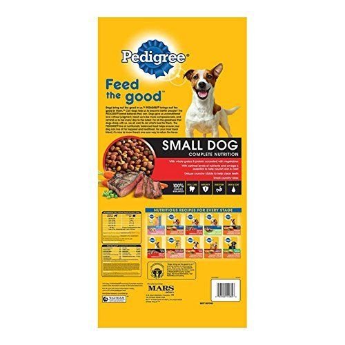 Pedigree Complete Nutrition Grilled Steak and Vegetables Small Dog or Puppy Dry Dog Food - 3.5 Lbs - Case of 4  