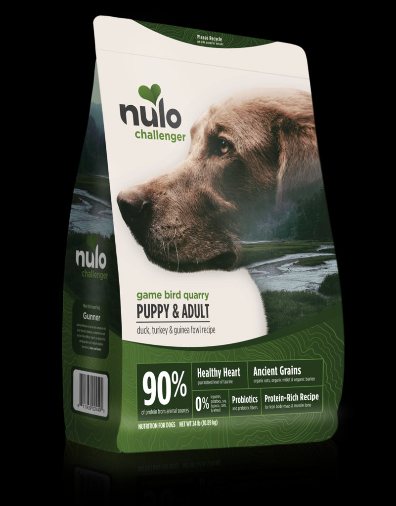 Nulo Challenger Game Bird Quarry Duck Turkey and Guinea Fowl Adult and Puppy Dry Dog Food 11 Pounds