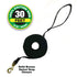 Four Paws Cotton Web Training Dog Lead Leash - Black - 30 Feet