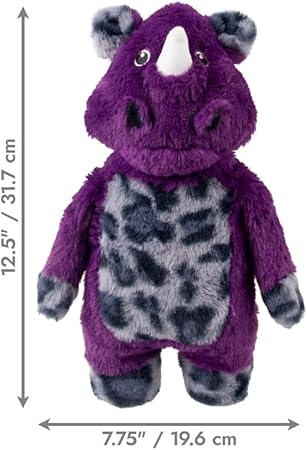 Kong Jungle Jamz Phino Crinkle Rattle and Squeaking Plush Dog Toy - Medium/Large