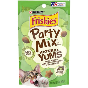 Purina Friskies Party Mix Natural Yums Chicken with Catnip Flavor Crunchy Cat Treats - ...