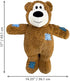 Kong Wild Knots Bear Internally-Knonned Low-Stuffing Squeak and Plush Dog Toy - Assorted - Jumbo
