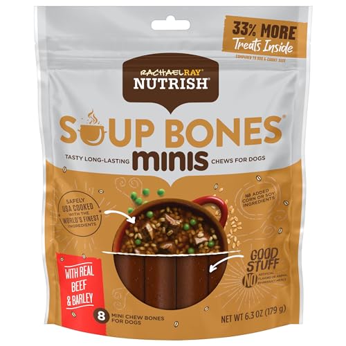 Rachael Ray Nutrish Soup Bones Beef and Barley Hard Chews Dog Treats - 12.6 Oz