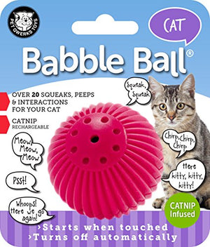 Pet Qwerks Babble Ball Cat Toys - Small