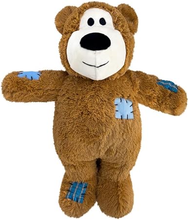 Kong Wild Knots Bear Internally-Knonned Low-Stuffing Squeak and Plush Dog Toy - Assorted - Jumbo