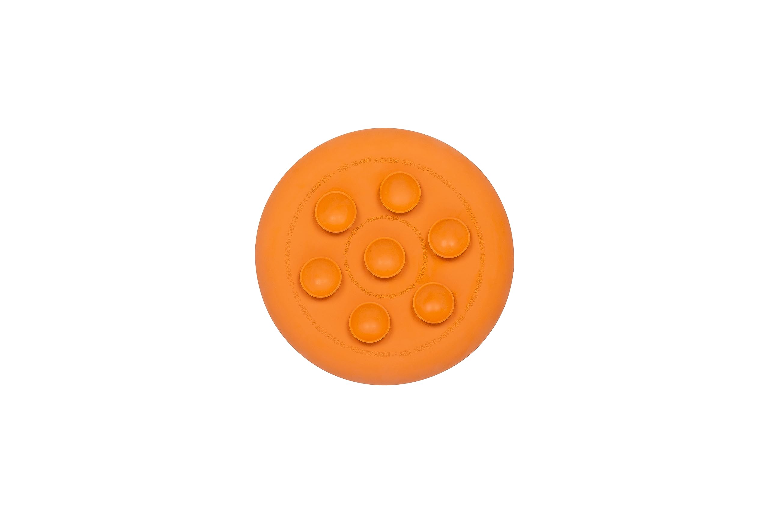 Innovative Pet Lickimat UFO Suction Grip Slow Feeding Rubber Cat and Dog Bowl - Orange  