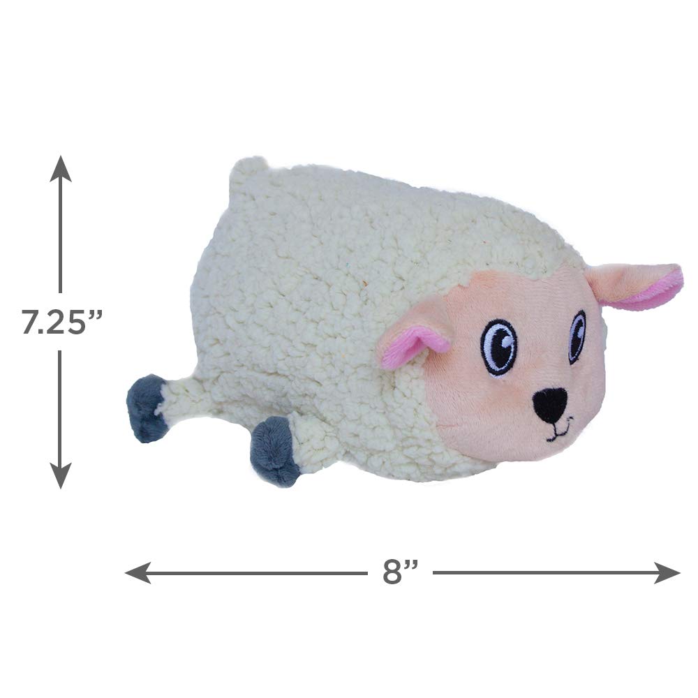 Outward Hound Reversi-Ball Dual-Sided Yak Sheep Plush Dog Toy with Inner Spike Ball  