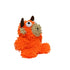 Mighty Microfiber Bull Ball Floating Squeak and Plush Dog Toy - Orange - Medium  