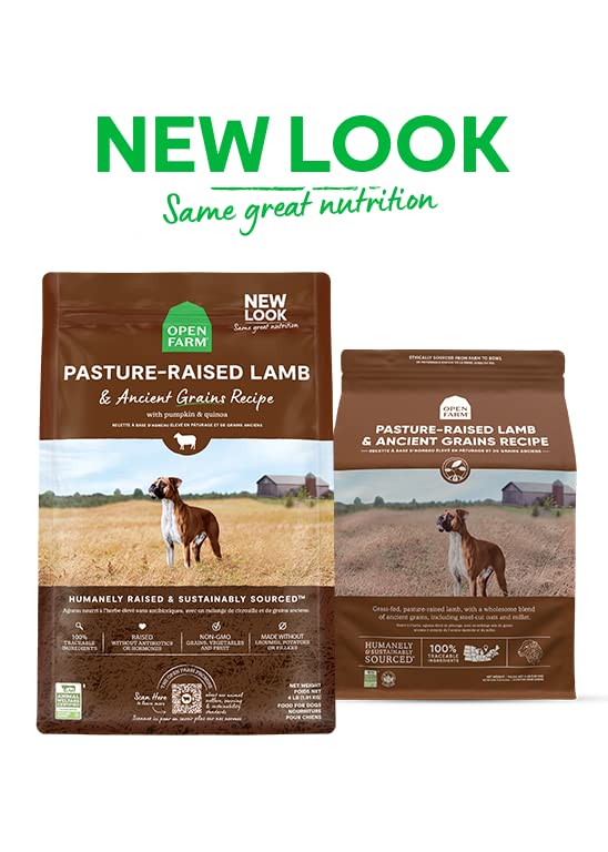 Open Farm Pasture-Raised Lamb and Ancient Grains Recipe Dry Dog Food - 4 Lbs  