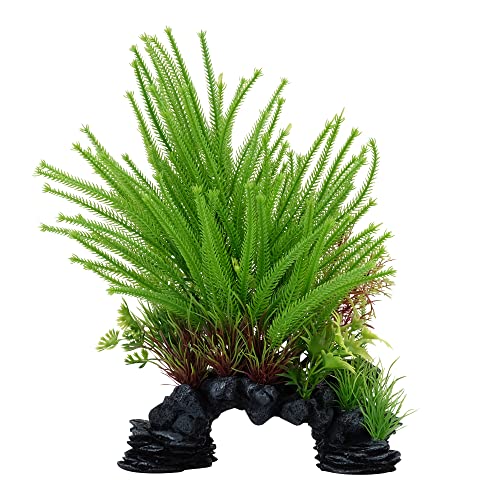 Fluval AquaLife Princess Pine Plastic Plant Mix Aquarium Décor - 10 Inch