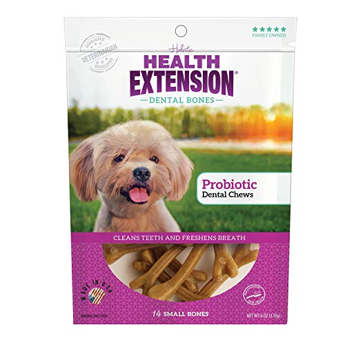 Health Extension Probiotic Bone-Shaped Dental Dog Chews - Small - 14 Pack