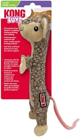 Kong CAT Luvs Mouse Crinkle and Plush Catnip Cat Toy