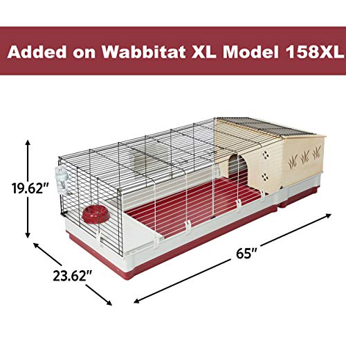 Midwest Wabbitat Deluxe Rabbit and Small Animal Hutch Extension - Tan - 24" X 18" X 19.2" Inches  