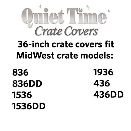 Midwest Quite Time Polyester Dog Crate Cover - Black - 36