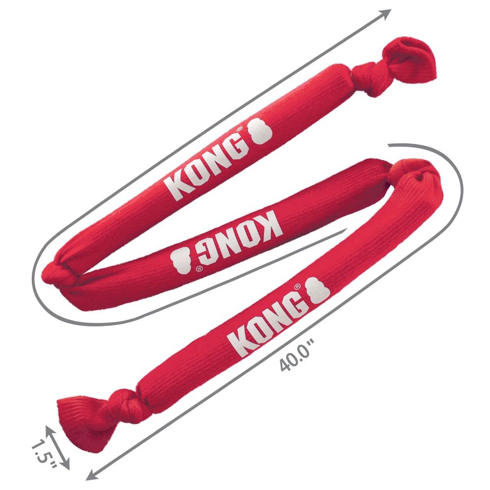 Kong Signature Crunch Sounding Rope Tug Dog Toy - Small  