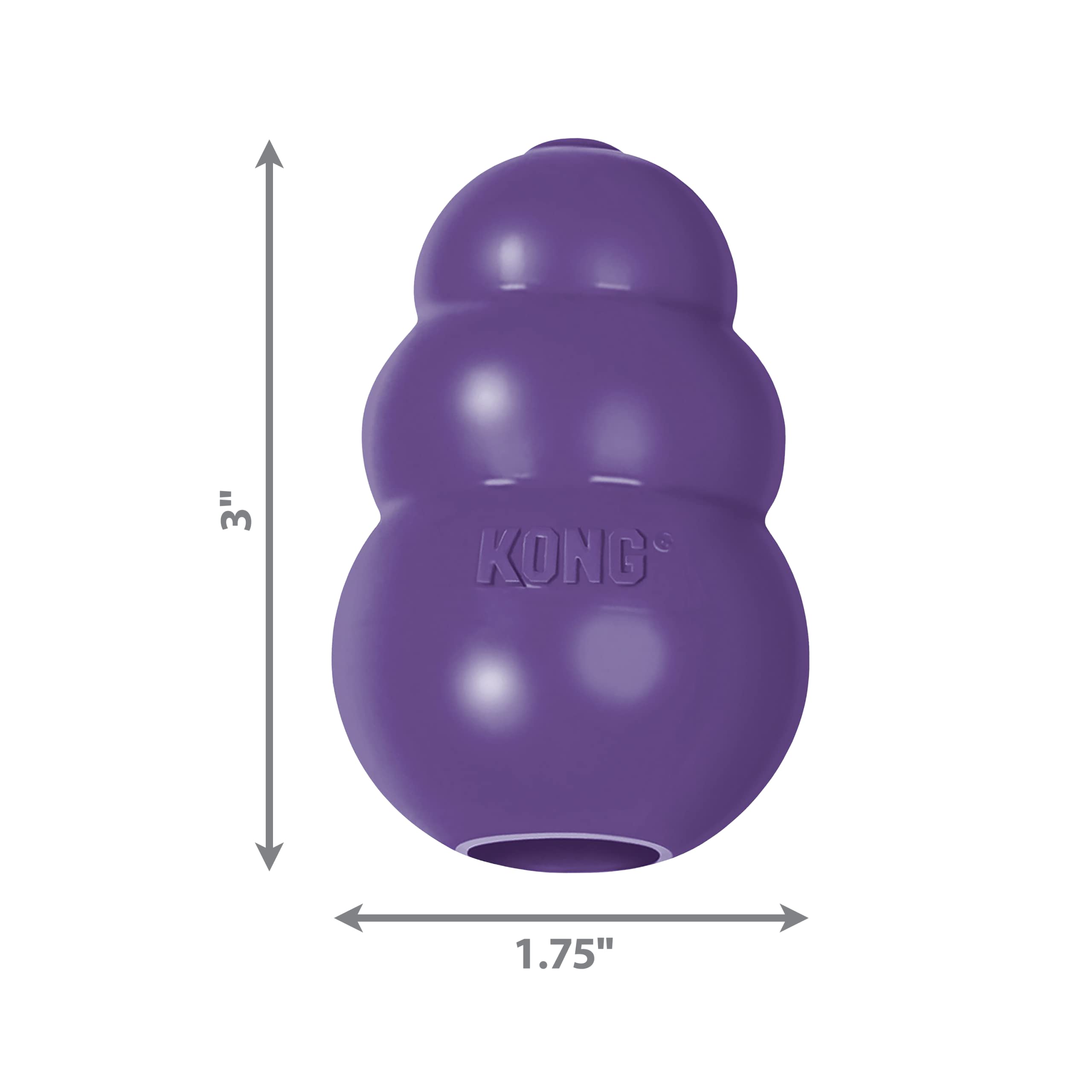 Kong Classic Treat Inserting Senior Natural Rubber Dog Toy - Small  