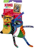 Kong Artz Kahlo and Picasso Ribbon and Tail Crackle and Plush Catnip Cat Toy - 2 Pack
