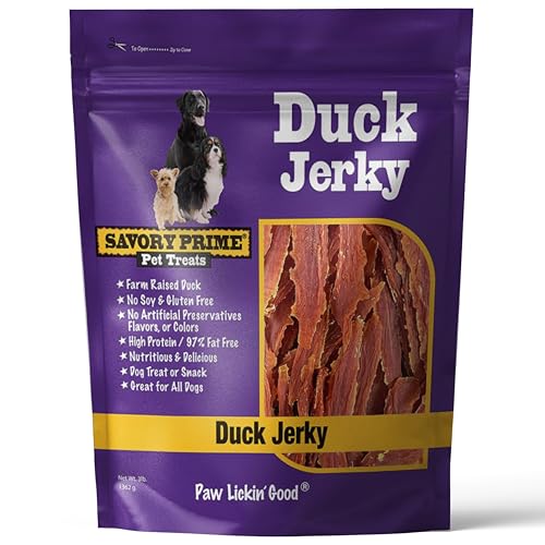 Savory Prime Naturals Farm-Raised Duck Breast Jerky Dog Treats 48 Ounce