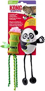 Kong Scrattles Duos Panda and Bamboo Crinkle and Rattle Catnip Cat Toy - 2 Pack