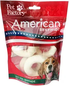 Pet Factory American Beefhide Bagels Natural Dog Chews - 3 Inch - 4 Pack Default Title