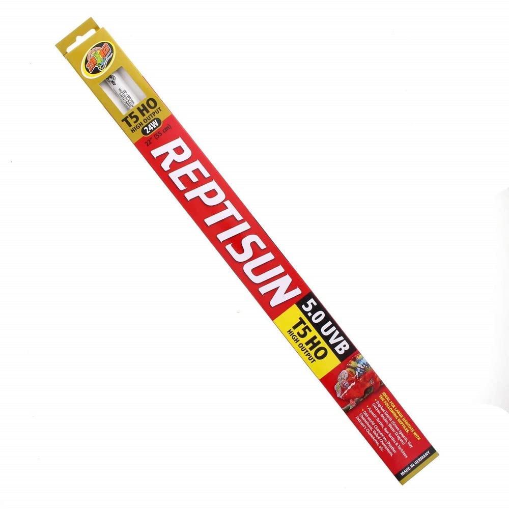 Zoo Med Laboratories ReptiSun 5.0 UVB High-Output T5 Fluorescent Reptile Replacement Bulb - 24 Watt - 22