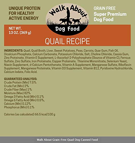 Identity 95% Grass-Fed Quail and Turkey Canned Dog Food - 13 Oz - Case of 12  