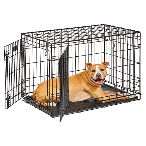 Midwest I-Crate Single Door Metal Folding Dog Crate with Divider Panel - 36" X 23" X 25...