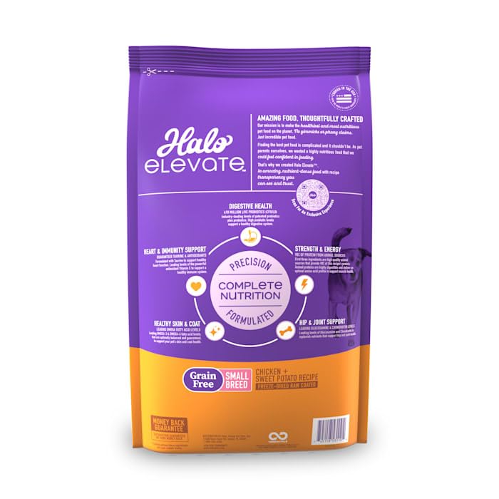 Halo Pets Elevate Grain-Free Chicken Small-Breed Dry Dog Food - 10 Lbs  