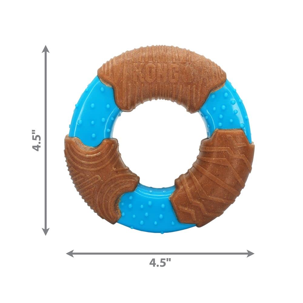 Kong CoreStrength Bamboo Infused Real Wood Ring Dog Toy - Small  