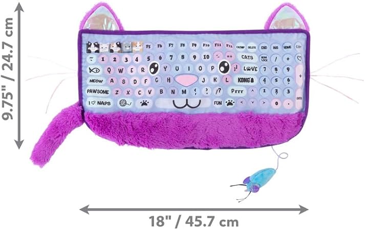 Kong Comfort Computer Keyboard Play Cat Mat Bed with Removable and Microwavable Heating Pad