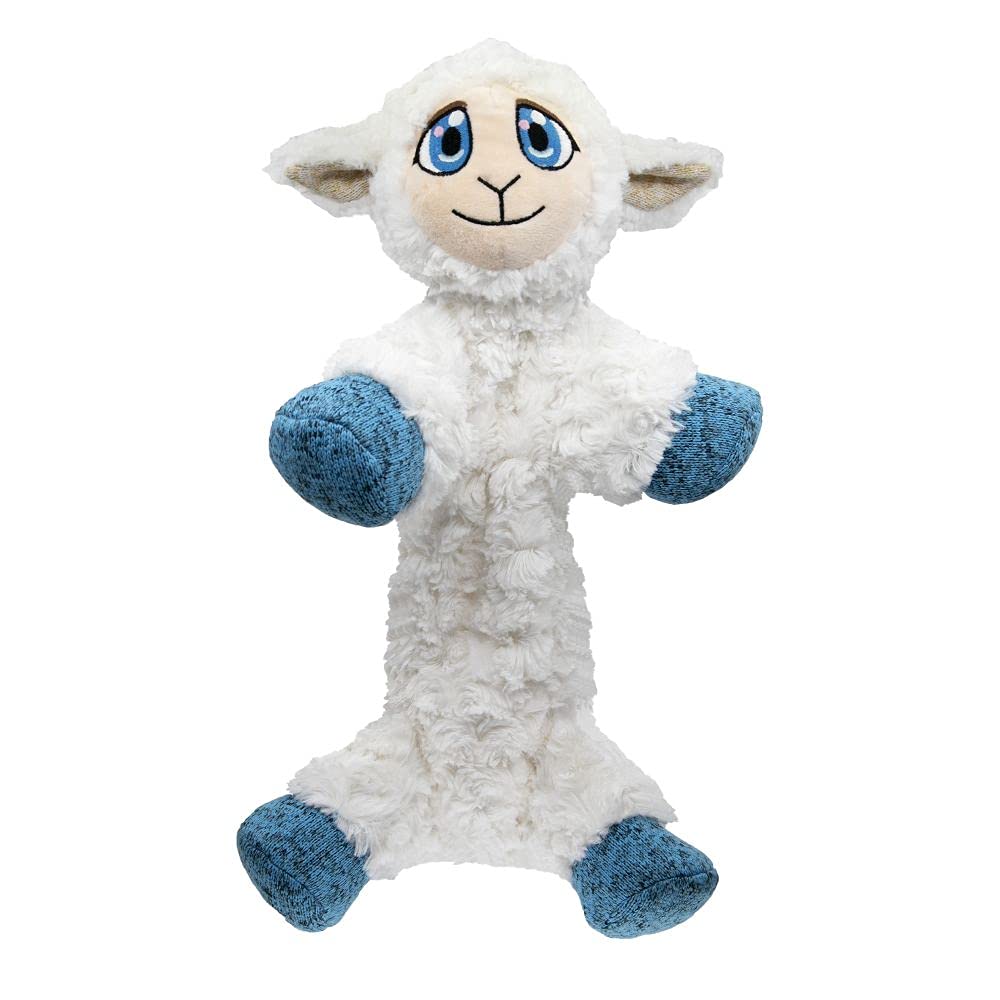 Kong Flopzie Lamb Low-Stuffing and Squeaking Plush Dog Toy - Medium  