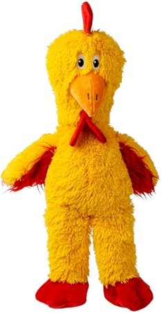 Kong Knots Chicken Internally Knotted Low-Stuffing Squeak and Plush Dog Toy - Yellow - Extra Large