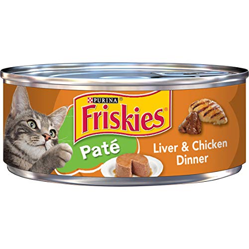 Purina Friskies Pate Favorites Mixed Grill Chicken Turkey and Liver Pate Canned Cat Food - Variety Pack - 5.5 Oz - Case of 32  