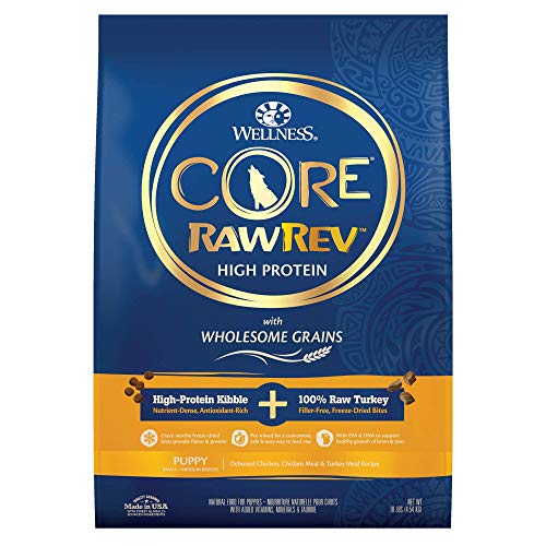 Wellness Core Raw-Rev Wholesome Grains with Freeze-Dried Turkey Puppy Formula Dry Dog F...