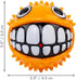 Kong Grinz Puffer Fish Bouncy Ball Squeak and Fetch Rubber Dog Toy - Medium