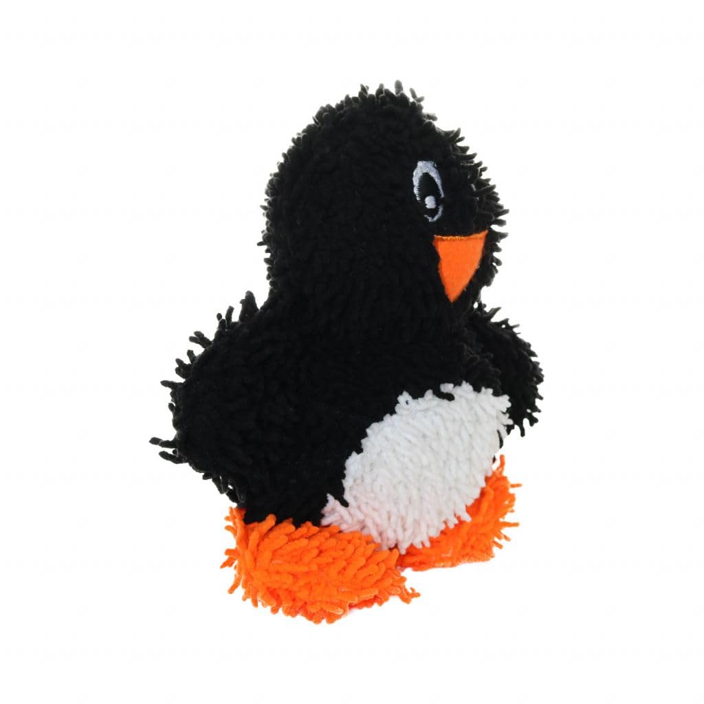 Mighty Junior Penguin Microfiber Ball Floating Squeak and Plush Dog Toy - Small  