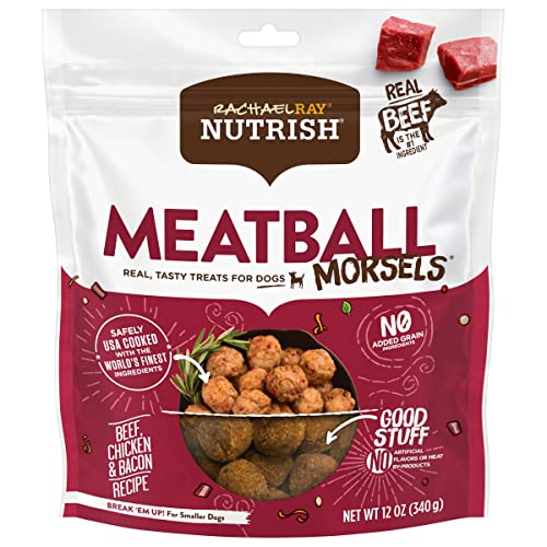 Rachael Ray Nutrish Meatball Morsals Chicken and Bacon Soft and Chewy Dog Treats - 12 Oz  