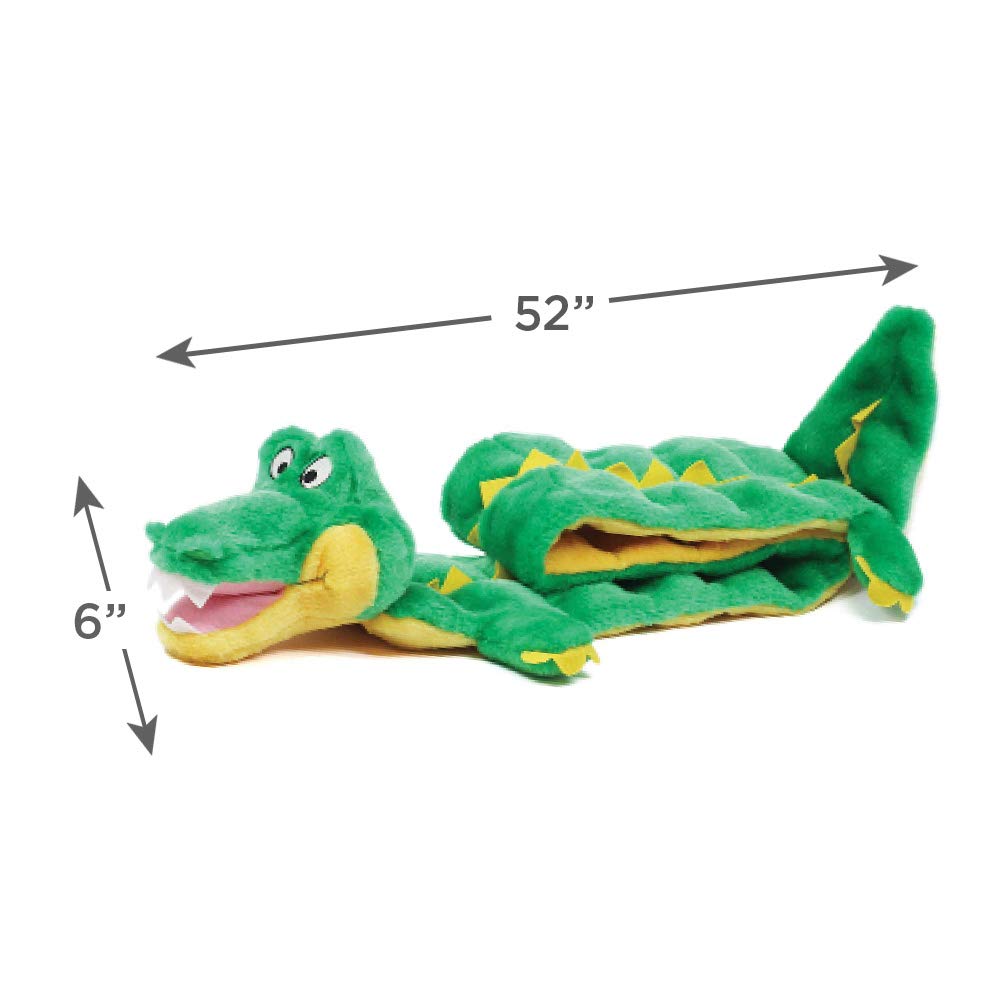 Outward Hound Squeaker Matz Gator Squeak and Plush Dog Toy - Green - X-Large  