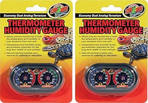 Zoo Med Laboratories Dual Analog Terrarium Economy Reptile Thermomoter and Humidity Gauge