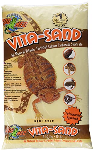 Zoo Med Laboratories Vita Sand Natural Calcium Carbonate Reptile Substrate - Gobi Gold - 10 Lbs  