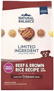 Natural Balance Limited Ingredient Diet Beef and Brown Rice Small-Breed Adult Dry Dog Food - 4 Lbs Default Title