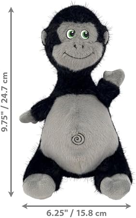 Kong Knots Belly Gorilla Internal Knotted Ball Low-Stuffing Squeak and Plush Dog Toy - Medium/Large