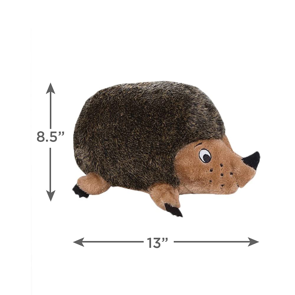 Outward Hound Hedgehogz Squeak and Plush Dog Toy - Brown - X-Large  